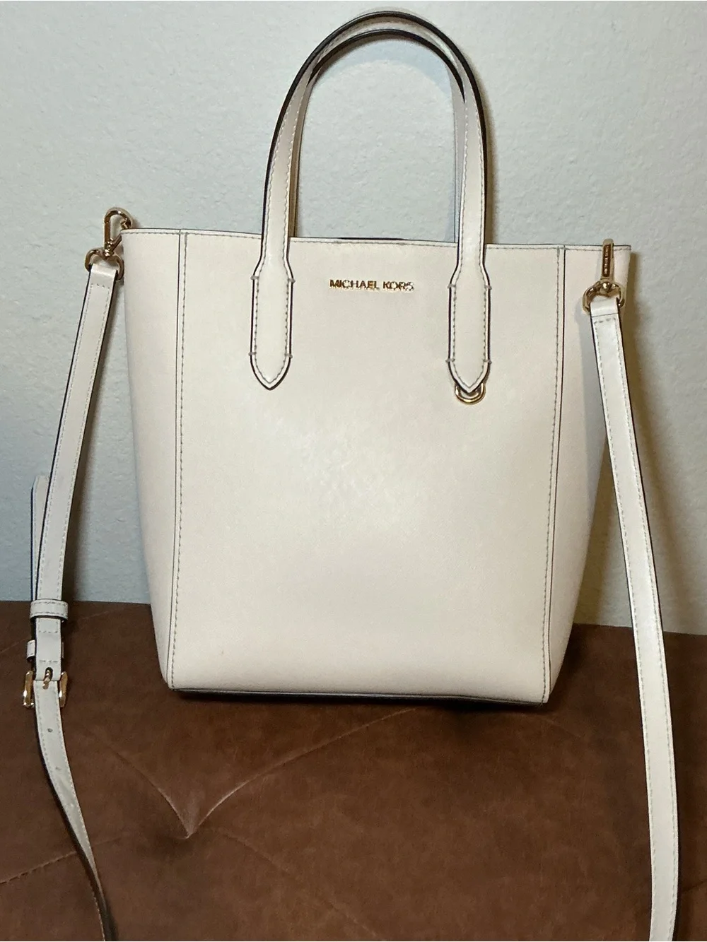 Michael Kors Cream Tote Bag with Removable Strap